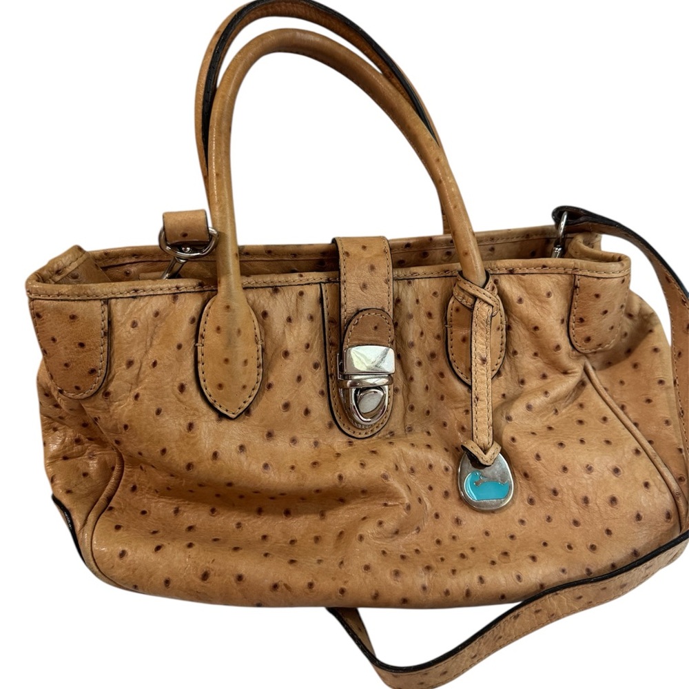 Dooney & Bourke Ostrich Tan Leather Purse
